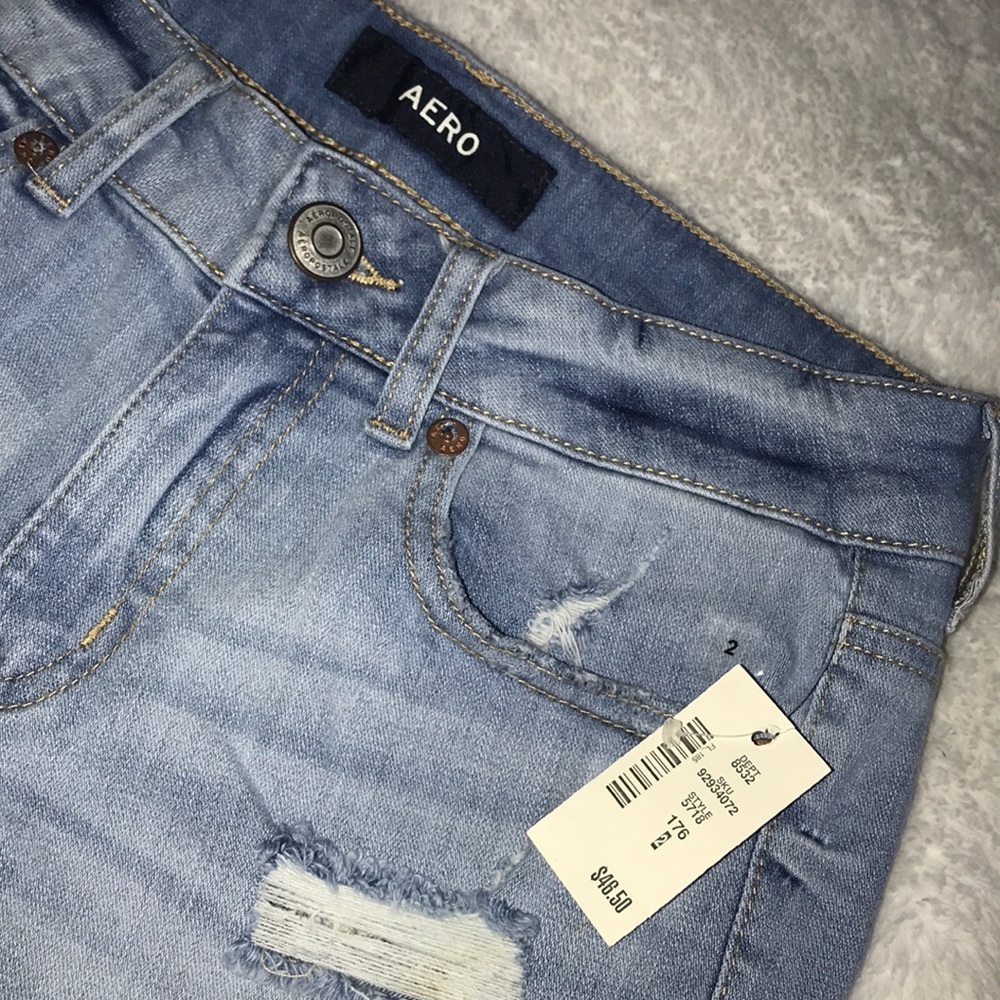 High wasted AERO jean shorts